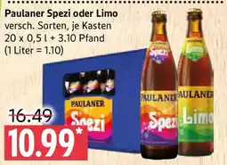 Marktkauf Paulaner Spezi oder Limo Angebot