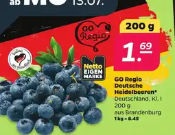 Netto GO Regio Deutsche Heidelbeeren Angebot