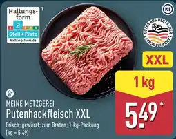 Aldi Nord MEINE METZGEREI Putenhackfleisch XXL Angebot