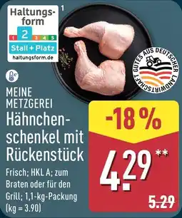 Aldi Nord MEINE METZGEREI Hähnchenschenkel mit Rückenstück Angebot