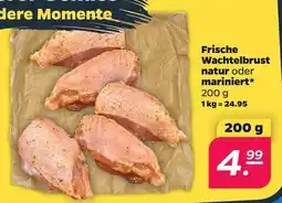 Netto Frische Wachtelbrust natur oder mariniert Angebot