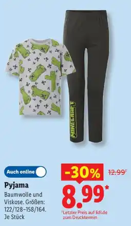 Lidl Pyjama Minecraft Angebot