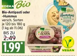 Marktkauf EDEKA Bio Bio-Antipasti oder -Hummus Angebot