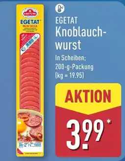 Aldi Nord EGETAT Knoblauchwurst Angebot