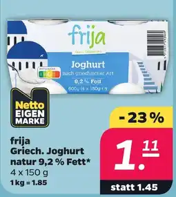 Netto frija Griech. Joghurt Angebot