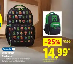 Lidl MINECRAFT Rucksack Angebot