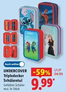 Lidl UNDERCOVER Tripledecker Schüleretui Angebot