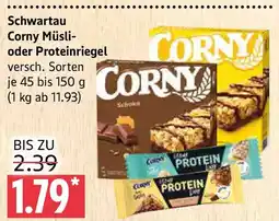 Marktkauf Schwartau Corny Müsli oder Proteinriegel Angebot