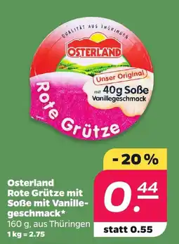 Netto Osterland Rote Grütze mit Soße mit Vanillegeschmack Angebot
