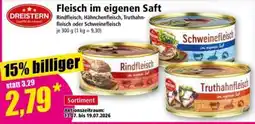Norma Dreistern Fleisch im eigenen Saft Angebot