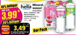 Norma hella Mineralwasser Angebot