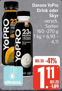 Edeka Danone YoPro Drink oder Skyr Angebot