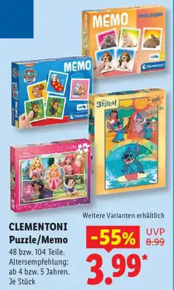 Lidl CLEMENTONI Puzzle/Memo Angebot