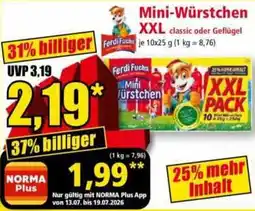 Norma Ferdi Fuchs Mini-Würstchen XXL Angebot