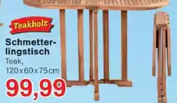 Jawoll Teakholz Schmetterlingstisch Angebot