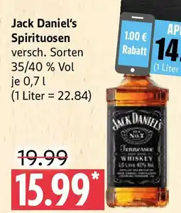 Marktkauf Jack Daniel's Spirituosen Angebot