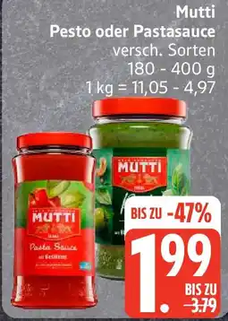 Edeka Mutti Pesto oder Pastasauce Angebot