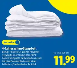 Lidl 4-Jahreszeiten-Steppbett Angebot