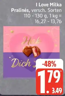 Edeka I Love Milka Pralinés Angebot