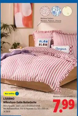 Lidl LIVARNO Mikrofaser-Satin-Bettwäsche Angebot