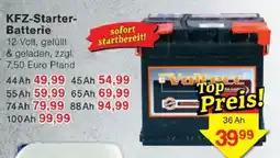 Jawoll KFZ-Starter-Batterie Angebot