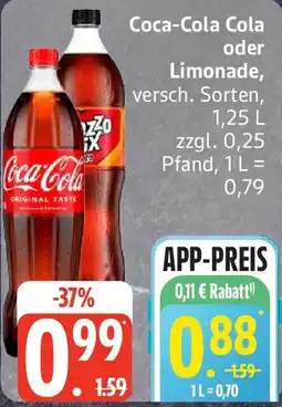 Edeka Coca-Cola Cola oder Limonade Angebot
