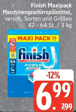 Edeka Finish Maxipack Maschinengeschirrspülmittel Angebot