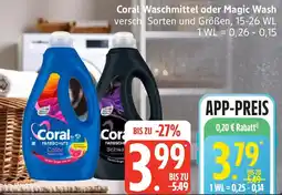 Edeka Coral Waschmittel oder Magic Wash Angebot