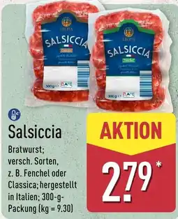 Aldi Nord Salsiccia Angebot
