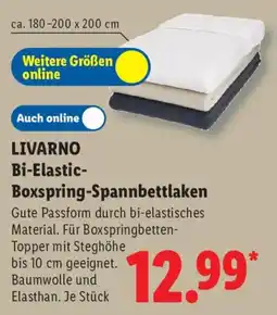 Lidl LIVARNO Bi-Elastic-Boxspring-Spannbettlaken Angebot