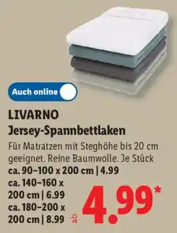 Lidl LIVARNO Jersey-Spannbettlaken Angebot
