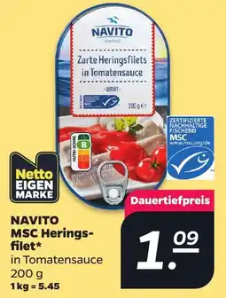 Netto NAVITO MSC Heringsfilet Angebot