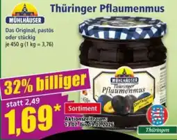 Norma Mühlhäuser Thüringer Pflaumenmus Angebot