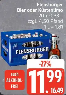 Edeka Flensburger Bier oder Küstenlimo Angebot