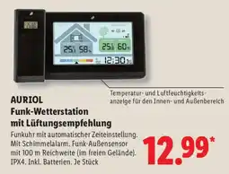 Lidl AURIOL Funk-Wetterstation mit Lüftungsempfehlung Angebot
