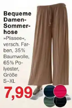 Jawoll Bequeme Damen-Sommerhose Plisseee Angebot