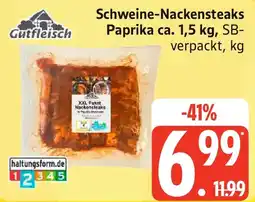 Edeka Gutfleisch Schweine-Nackensteaks paprika Angebot