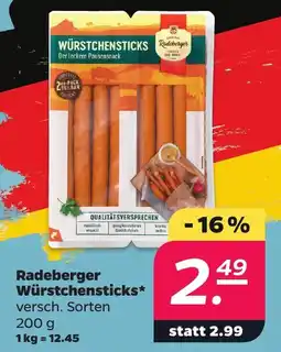 Netto Radeberger Würstchensticks Angebot