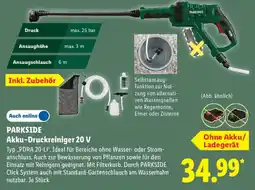 Lidl PARKSIDE Akku-Druckreiniger 20 V Angebot