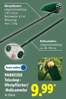 Lidl PARKSIDE Teleskop-Obstpflücker/-Rollsammler Angebot