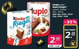 Netto Kinder oder duplo Riegel Angebot