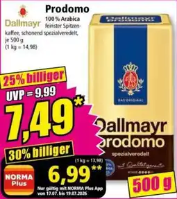 Norma Dallmayr Prodomo Angebot