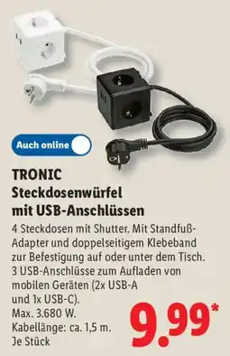 Lidl TRONIC Steckdosenwürfel mit USB-Anschlüssen Angebot