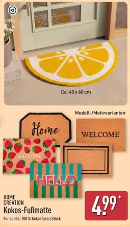 Aldi Nord HOME CREATION Kokos-Fußmatte Angebot