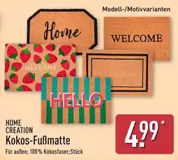 Aldi Nord HOME CREATION Kokos-Fußmatte Angebot