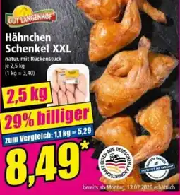 Norma GUT LANGENHOF Hähnchen Schenkel XXL Angebot
