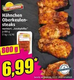 Norma GUT LANGENHOF Hähnchen Oberkeulensteaks Angebot