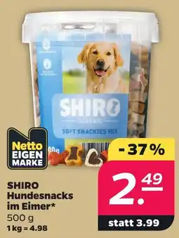 Netto SHIRO Hundesnacks im Eimer Angebot