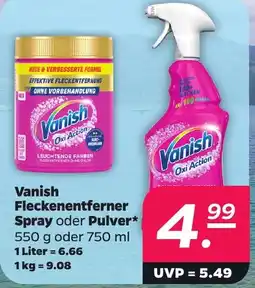 Netto Vanish Fleckenentferner Spray oder Pulver Angebot