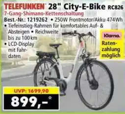 Norma TELEFUNKEN 28" City-E-Bike RC826 Angebot